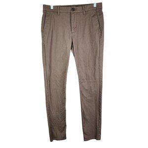 Mens Brown Hawker Rye Slim Fit Chinos Pants Cotton Spandex Size 30x34